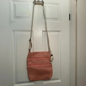 NWT Pink jute crossbody purse